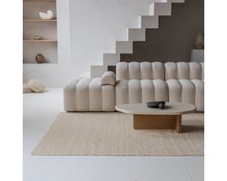 Carpet Studio Barley Wool Vloerkleed - 160x230 cm - Laagpolig Tapijt Woonkamer en Slaapkamer - Kleed Beige