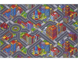 Carpet Studio Big City Speelkleed - 140x200cm - Vloerkleed Kinderkamer - Speelmat - Anti-slip Speeltapijt - Verkeerskleed