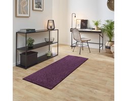 Carpet Studio Ohio Loper Tapijt 57x150cm - Vloerkleed Laagpolig - Tapijt Woonkamer en Tapijt Slaapkamer - Kleed Paars