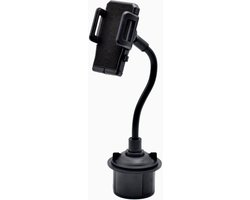Carpoint Telefoonhouder Auto – Bekerhouder Bevestiging – Verstelbaar 45-95 mm – 360° Draaibaar – Flexibele Zwanenhals 20 cm – Universeel