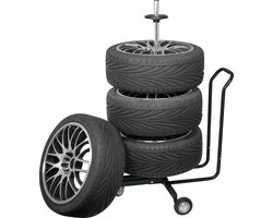 Carpoint Wielstandaard met hoes aluminium zwart