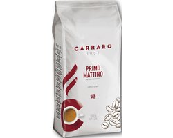 Carraro Primo Mattino - 1kg Koffiebonen - Voor espresso en cappuccino - Intens en smaakvol - Italiaanse koffiebrander uit Vicenza - Voor Delonghi, Siemens, Jura, Moccamaster, Krups, Philips, Sage koffiezetapparaten