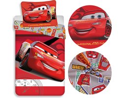 Cars - Bliksem McQueen rood kinderbeddengoed, voor jongen, rits, katoen 140x200cm OEKO-TEX