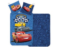 Cars Dekbedovertrek Racing Crew Blauw 140 cm x 200 cm