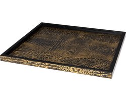 Cartello Home - Dienblad - 60X60 - Croco Goud - Vocht & Vuil afstotend