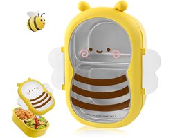 Cartoon bijen lunchbox - Lekvrij - Rood - Roestvrij staal