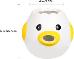 Cartoon Eierscheider, kip, eischeider, keramiek, creatieve eigeelscheider van keramiek, ideaal voor keuken, bakken en kamperen, perfecte keukengadgets voor elk huis, geel