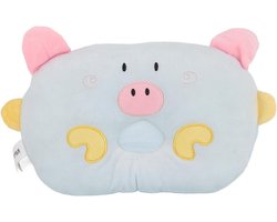 Cartoon Huisdier Kussen Varken Kat Hond Slaapkussen Blauw 45x35 cm.