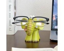 Cartoon Olifant Dier Sculptuur als Brillenhouder en Displaystand voor Brillen en Accessoires