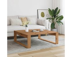Carved Houten Salontafel Vierkant Groot Ambachtelijk Eiken Decoratief