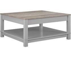 Carver - Salontafel met 1 Legplank in MDF Grijs (43 x 89 x 89 cm)