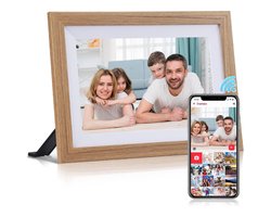 Caryota Digitale Fotolijst - Frameo App - 10.1 Inch - HD Scherm - 180° Draaibaar - Foto & Video - IPS Touchscreen - Wifi - Fotolijstje - 32 GB Opslag