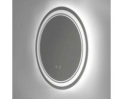 Casa Living Badkamerspiegel - Make-Up Spiegel - Ronde Spiegel - Anti Condens - Met LED - Modern Design - Touch Bediening - 50CM