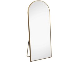 Casa Living Staande Spiegel - Minimalistische Design Wandspiegel - Metalen Gouden Rand - Kleedkamer spiegel - Modern - 164x54CM