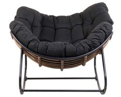Casa Moderne Schommelstoel - Zwart - Stoel - Rocko – 83 x 114 x 96cm
