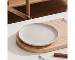 Casa Nova Set van 4 Dinerborden Aurora Beige Keramiek Porselein– 25 cm