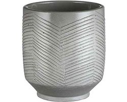 Casa Vivante dafni ronde bloempot grijs maat in cm: 19 x 18