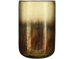 Casa Vivante leonardo vaas glas goud maat in cm: 20 x 14 - GOUD