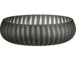 Casa Vivante silva schaal glas zwart maat: 8 x 28cm - Zwart