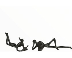 Casablanca Design - Sculptuur set/2 -  Samen Lezen - Metaal