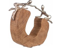 Casablanca - Sculptuur - Beeld - Hout - Staal -  De helpende hand