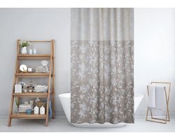 Casabueno - Douchegordijn Anti Schimmel – Bruin - Inclusief ringen – Waterdicht - Polyester - Douchegordijn 120x200 cm