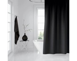 Casabueno - Douchegordijn Extra Breed - Zwart- 240x200 cm - Badkamer Gordijn - Shower Curtain - Waterdicht - Sneldrogend en Anti Schimmel - Douchegordijn 240x200 cm - Wasbaar en Duurzaam
