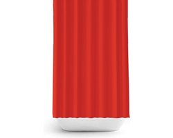 Casabueno - Douchegordijn Rood- Effen - Anti Schimmel - Douchegordijn 120x200 cm - Shower Curtain - met Douche Gordijnringen - Rood