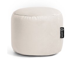 Casacomfy CozyClub - Ronde Poef - Beige - Fluwelstof - Woonkamerstoel