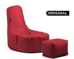 Casacomfy – Gamer Original – Zitzak met Voetenbankje – Rood – Waterbestendig