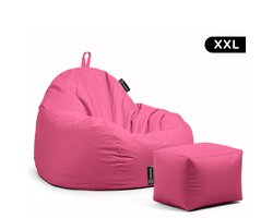 Casacomfy Pear XXL - Complete Grote Zitzak met Voetenbankje - Waterafstotend - Roze