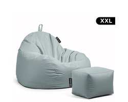Casacomfy – Pear XXL – Zitzak met Voetenbankje – Grijs – Waterbestendig
