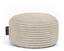 Casacomfy Poeffie - Poef - Groot Rond - Corduroy - 60x60x35 cm - Beige