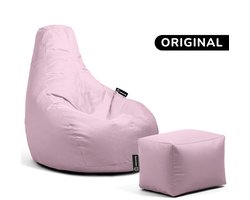 Casacomfy Premium Original - Complete Zitzak Set met Voetenbankje - Voor Volwassenen & Kinderen - Inclusief 200L Vulling - Lichtroze