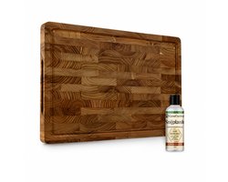 CasaCucina Snijplank Acacia - Houten snijplank - Borrelplank - Met onderhoudsolie - 38x26x4cm – Serveerplank