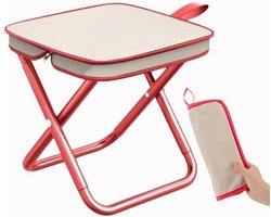 Casalora Opvouwbare kampeerstoel, draagvermogen 200 kg, draagbare kampeerstoel, vissersstoel, tuinstoel, ontspanningsstoel, (rood)