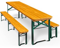 Casaria 2x Tuinset - Biertafel met Banken Inklapbaar 220cm - 10 Personen