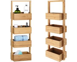 Casaria Badkamerrek - Bamboe 88x16x28cm - Bruin