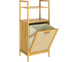 Casaria Badkamerrek - met Wasmand 43l 40x30x95cm - Bruin