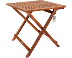 Casaria Bijzettafel - Acacia Hout Inklapbaar 70x70x73 cm - Bruin