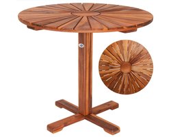 Casaria Bijzettafel Rond – Ø 70,5 cm Acaciahout 4 Poten - Bruin