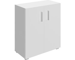 Casaria Boekenkast Vela - 2 Vakken Verstelbaar 77x60x30 cm - Wit