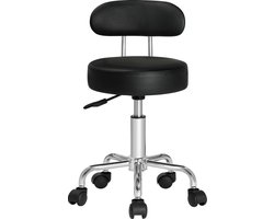 Casaria draaikruk met rugleuning - Zithoogte verstelbaar 46 - 60 cm