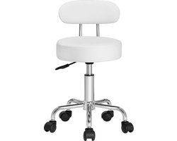 Casaria draaikruk met rugleuning - Zithoogte verstelbaar 46 - 60 cm