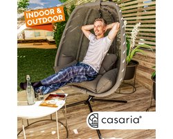 Casaria Hangstoel met Standaard - Tot 150kg 190x140x110cm - Grijs