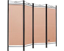 Casaria Kamerscherm 2 Stuks - 4 Panelen 180x163 cm - Roze