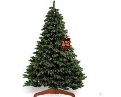 Casaria Kunstkerstboom XL - Houten Voet 1355 Takpunten 180x111cm Groen