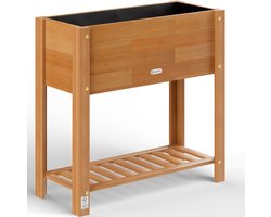 CASARIA Moestuinbak - 2 Etages 68x30x75cm FSC® - Acaciahout Bruin