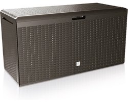 Casaria Opbergbox - Deksel Wielen 290L 117x47x60cm - Bruin