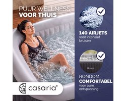 Casaria Opblaasbare Whirlpool – 4-6 Personen 178x178cm – 140 Jets 42°C